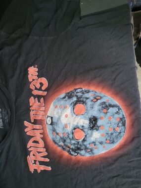 Friday the 13th Kids Graphic Tee - Black with Orange/Blue Mask